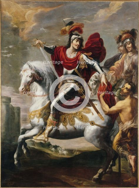 The charity of Saint Martin, between 1624 and 1636. Creator: Georges Lallemant.