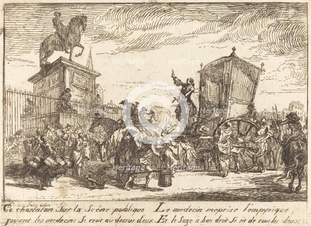 The Charlatan (Le charlatan), c. 1760. Creator: Gabriel de Saint-Aubin.