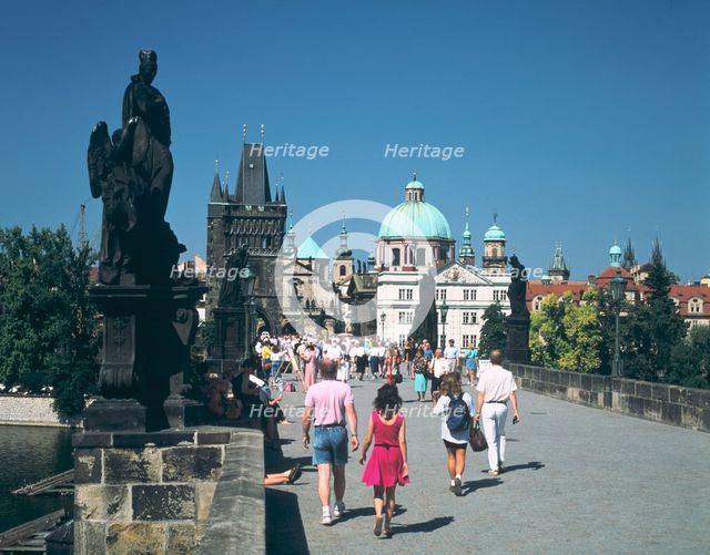 The Charles Bridge, Prague, Czech Republic. Creator: Peter Thompson.