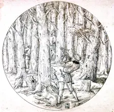 The Chase c1513-1553. Artist: Augustin Hirschvogel