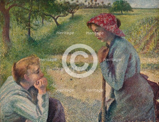 'The Chatterer', 1892, (1935). Creator: Camille Pissarro.
