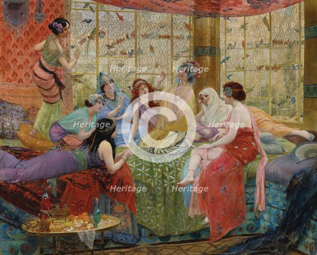 The chattering birds. Creator: Rochegrosse, Georges Antoine (1859-1938).