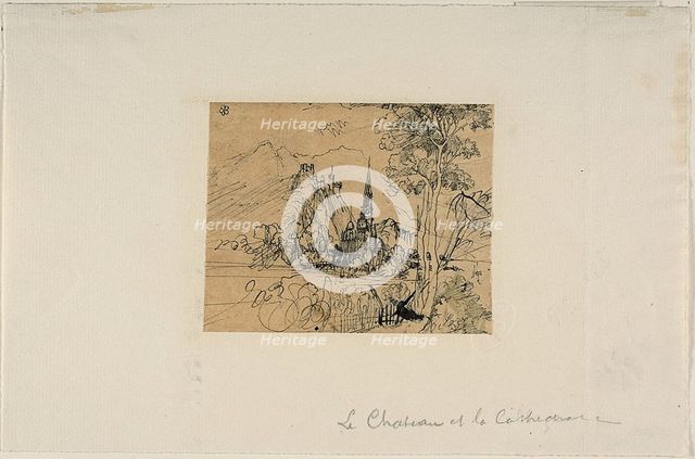 The Château and the Cathedral, n.d. Creator: Rodolphe Bresdin.