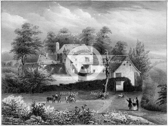 The Château d'Hougoumont, Belgium, 19th century.Artist: Loux