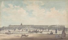 The Château de Versailles Seen from the Gardens, 1779. Creator: Louis Nicolas de Lespinasse