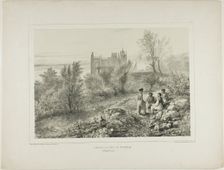 The Château of Count Woronzoff, Aloupka, Crimea, August 12, 1837, 1840. Creator: Auguste Raffet