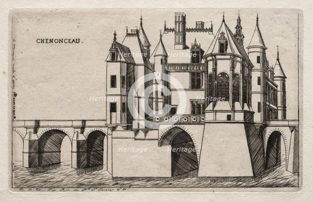 The Chateau of Chenonceau, 1856. Creator: Charles Meryon (French, 1821-1868).