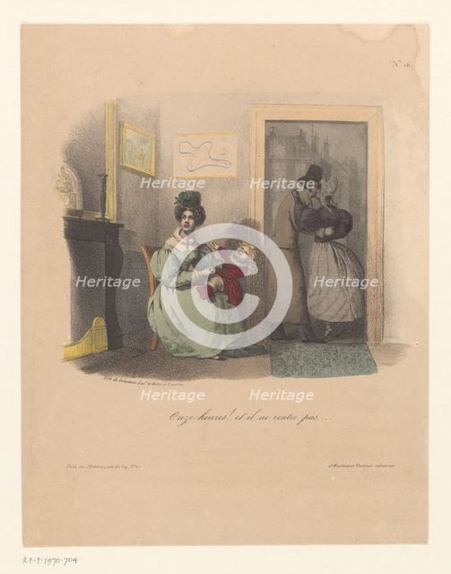 The cheated wife, 1830-1831. Creators: Anon, Nicolas-Louis Delaunois, Martinet Hautecoeur.