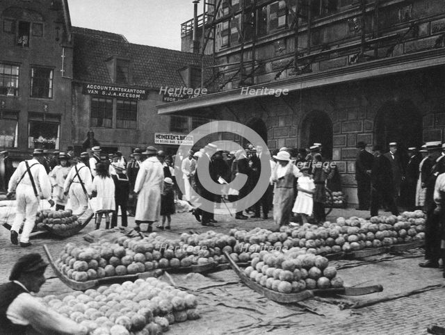 The cheese market on Friday, Alkmaar, Netherlands, c1934. Artist: Unknown