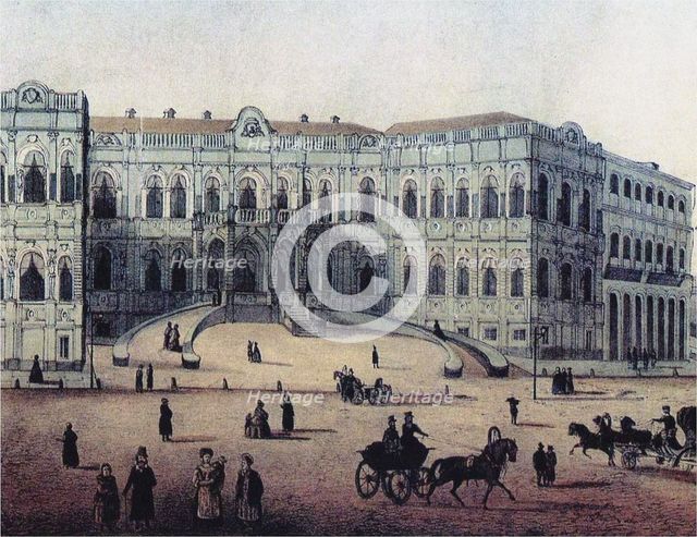 The Chertkov House on Myasnitskaya Street in Moscow, 1860s. Artist: Anonymous  