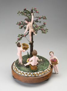 The Cherry Pickers, France, 19th century. Creator: Verres de Nevers