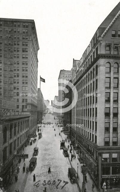 The Cherry Street canyon from First Avenue, Seattle, Washington, USA, 1911. Artist: Unknown