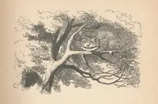 The Cheshire Cat begins to fade away, it's his smile the last to go 1889. Artist: John Tenniel