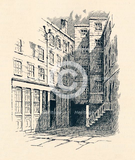 'The Cheshire Cheese Tavern - Wine Office Court, Fleet Street', 1907. Artist: F. Clementson.