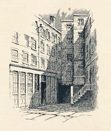 The Cheshire Cheese Tavern - Wine Office Court, Fleet Street 1907. Artist: F. Clementson