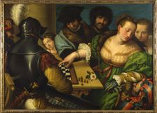 The Chess game, c1532. Creator: Campi, Giulio (1507-1573)