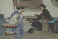 The Chess Game, c1910s. Creator: Emile Vloors