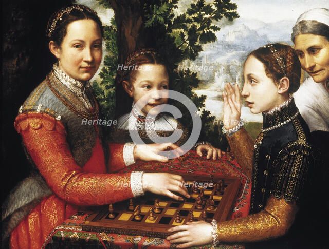 The Chess Game (Portrait of the artist's sisters playing chess), 1555.