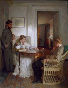 The Chess Players, pre 1902. Artist: William Newenham Montague Orpen