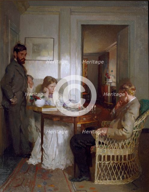 The Chess Players, pre 1902. Artist: William Newenham Montague Orpen.