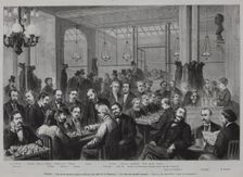 The chess tournament at the Café de la Régence (From Le Monde Illustré), 1874