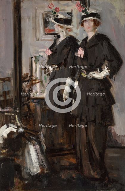 The cheval glass, c1915. Creator: Cadell, Francis Campbell Boileau (1883-1937).