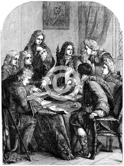 The Chevalier de St George and his council, early 18th century, (19th century). Artist: Unknown
