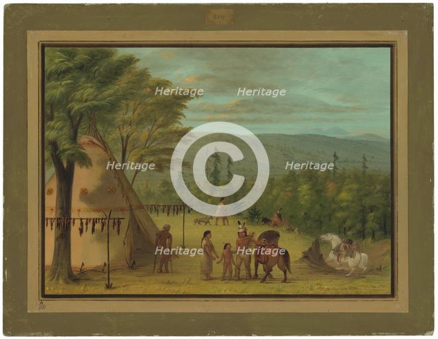 The Cheyenne Brothers Starting on Their Fall Hunt, 1861/1869. Creator: George Catlin.