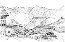 The Chin Expedition: Fort White, headquarters of the Northern Column of the Chin Expedition, 1890. Creator: Unknown