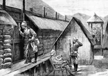 The Chin-Lushai Expedition: an outpost look-out at Yawhi, 1890. Creator: P Naumann