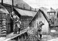 The Chin-Lushai Expedition: an outpost look-out at Yawhi, 1890. Creator: P Naumann