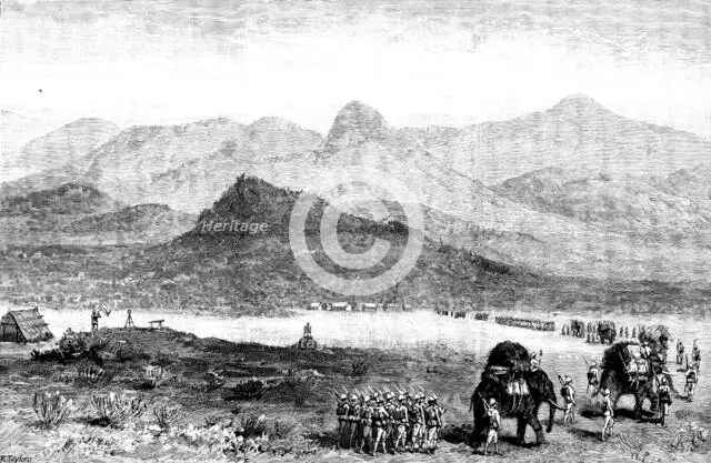 The Chin-Lushai Expedition: view of the Chin Hills from Kolymyo, 1890. Creator: R. Taylor.