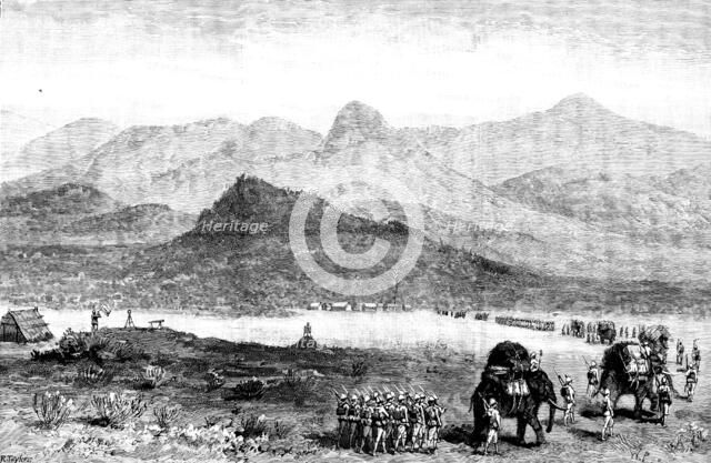 The Chin-Lushai Expedition: view of the Chin Hills from Kolymyo, 1890. Creator: R. Taylor.