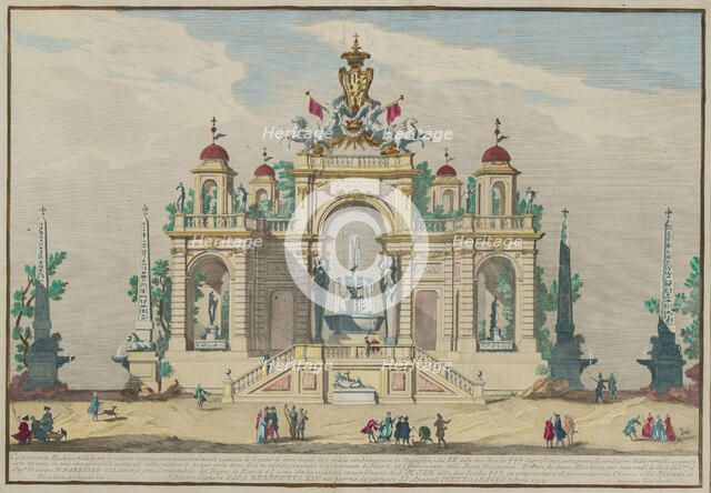 The Chinèa (Festa della Chinea) in Rome, 1753-1759. Creator: Vasi, Giuseppe (1710-1782).