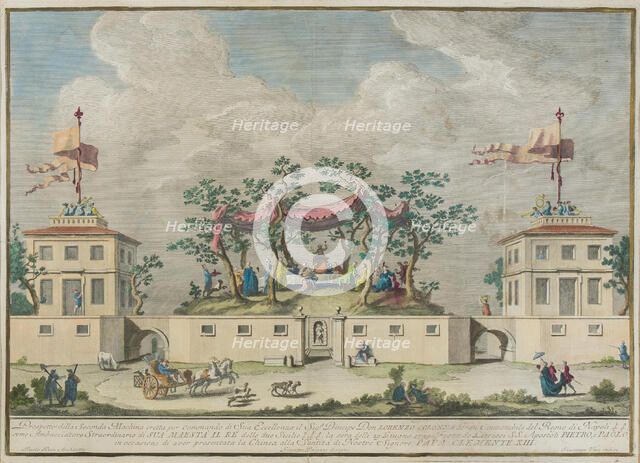 The Chinèa (Festa della Chinea) in Rome, 1753-1759. Creator: Vasi, Giuseppe (1710-1782).