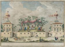 The Chinèa (Festa della Chinea) in Rome, 1753-1759. Creator: Vasi, Giuseppe (1710-1782)