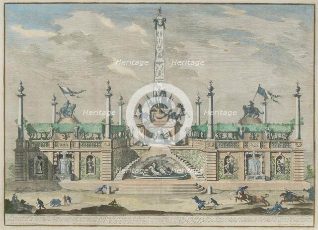 The Chinèa (Festa della Chinea) in Rome, 1753-1759. Creator: Vasi, Giuseppe (1710-1782).