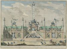 The Chinèa (Festa della Chinea) in Rome, 1753-1759. Creator: Vasi, Giuseppe (1710-1782)