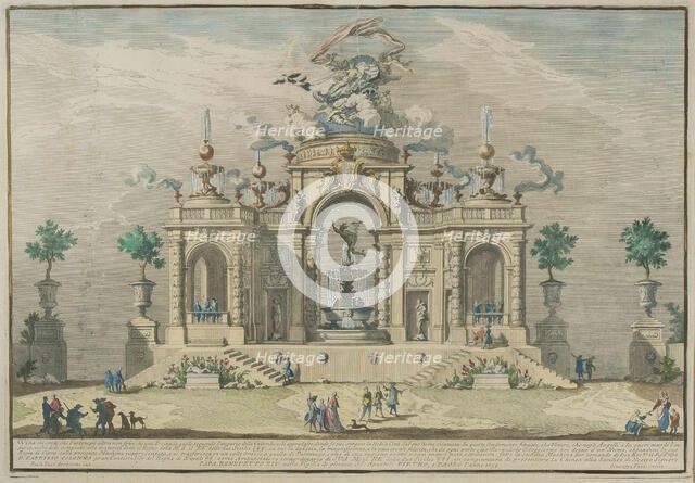 The Chinèa (Festa della Chinea) in Rome, 1753-1759. Creator: Vasi, Giuseppe (1710-1782).