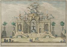 The Chinèa (Festa della Chinea) in Rome, 1753-1759. Creator: Vasi, Giuseppe (1710-1782)