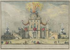 The Chinèa (Festa della Chinea) in Rome, 1753-1759. Creator: Vasi, Giuseppe (1710-1782)