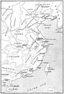 The Chinese Crisis: positions of Port Arthur and Kiau-Chiau, occupied by Russia and Germany, 1898. Creator: Unknown