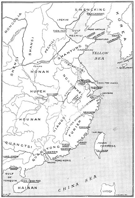 The Chinese Crisis: positions of Port Arthur and Kiau-Chiau, occupied by Russia and Germany, 1898. Creator: Unknown.