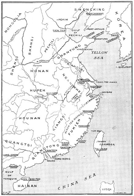 The Chinese Crisis: positions of Port Arthur and Kiau-Chiau, occupied by Russia and Germany, 1898. Creator: Unknown.