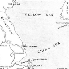 The Chinese Crisis: relative positions of the island of Chusan...and Kiao-Chao..., 1898. Creator: Carl Hentschel