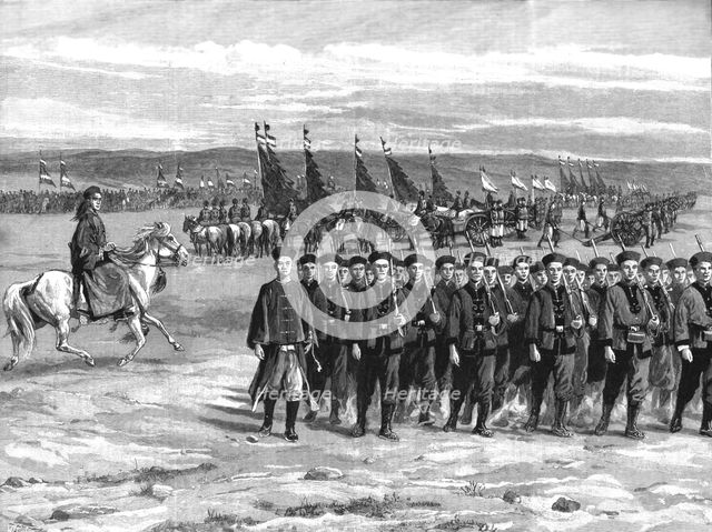 'The Chinese Army; Review of Troops in new uniforms recently adopted by Government, 1891. Creator: Unknown.