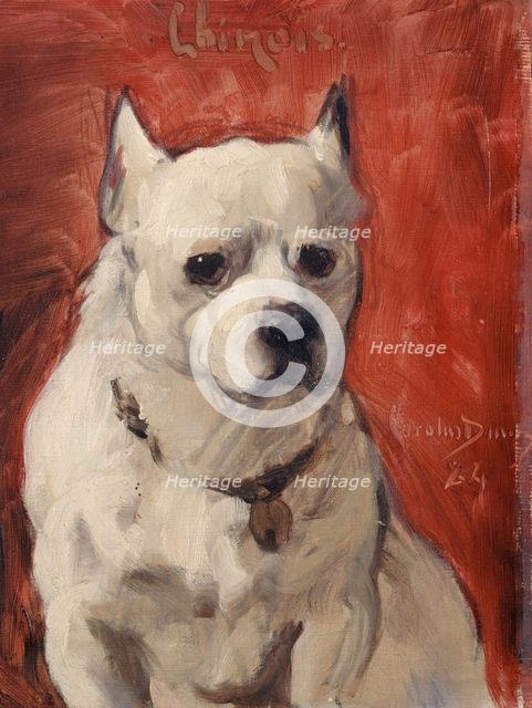 The "Chinese" dog, 1884. Creator: Charles Emile Auguste Carolus-Duran.
