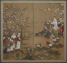 The Chinese emperor Ming Huang and Yang Kuei-fei, Edo period, early 17th century. Creator: Kano school