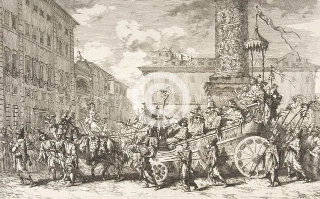 The Chinese Masquerade (La Mascarade chinoise), 1735. Creator: Jean-Baptiste-Marie Pierre.