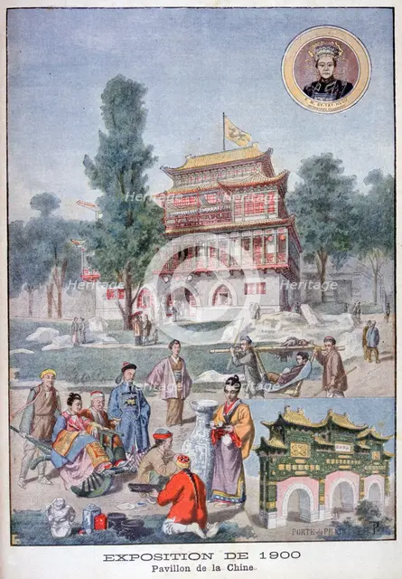 The Chinese pavilion at the Universal Exhibition of 1900, Paris, 1900. Artist: Unknown
